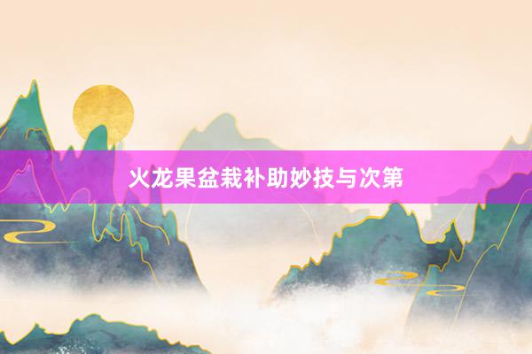 火龙果盆栽补助妙技与次第